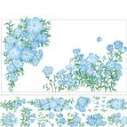 作品きれいなお花　青い花❤マスキングテープ　和紙