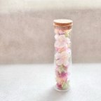 作品sakura＊春色ボトルフラワー / 桜 / 送別 / 卒業 • 入学 / お花見 / おうち花見  / ガラスアレンジ / 選べるメッセージタグ