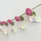 作品バラと小花のガーランド❃レース編み
