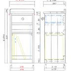 作品「reiko027様ご予約品」#75スリム.1drawer+shelf side table (d.wt)