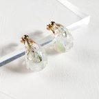 作品【※訳アリ】gloss natural stone drop 【green✕gold】イヤリング