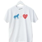 作品馬とハート  Tシャツ ユニセックス