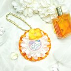 作品Sale!!パワーストーン付き🏵️世界にひとつだけのマタニティーロゼット🏵️お守りマタニティーマーク🏵️オレンジムーンストーン&水晶