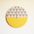 作品▶ 掛け時計 ▷ 木製 ▶ C01_Gray × Yellow