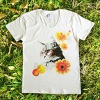 作品【受注製作】眼鏡猫のＴシャツ