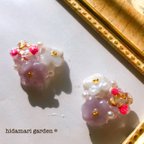 作品かすみ草＊お花とパールのピアス