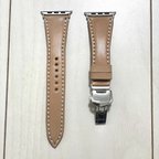 作品🆕✨44mm 　栃木サドルレザー　栃木レザー　Apple Watch 革ベルト　本革　天然皮革　可愛い