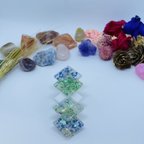 作品☆ヘアクリップ　レジン　ハンドメイド　ドライフラワー　卒業　卒園　入学　入園☆