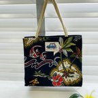 作品ハワイアン　miniシンプルサブBAG　NAVY　☆送料無料