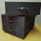 作品【スタッキングBOX】　引出/多用途/シンプル/杉無垢/A4サイズ/スパイストレー/ガーデニング/小物入れ/書類入れ