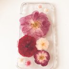 作品[一点物]押し花ケース/iPhoneX