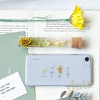 作品note mimosa  植物標本 のような 押し花 スマホケース iPhone *。 date