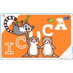 作品【送料無料】ICカードステッカー（動物園行くか)橙