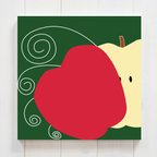 作品魔法のりんご　北欧発祥の正方形キャンバスプリント・ファブリックパネル　アートを飾って模様替え