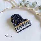 作品【Volf】ピアノ刺繍ブローチ⭐︎piano broach⭐︎プレゼント