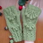 作品☆彡サクランボウFingerless Mittens