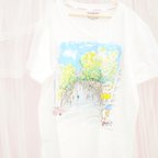 作品手描きTシャツ（風景画）