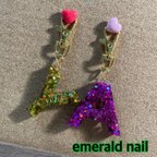 作品emerald イニシャルキーホルダー　六角ホログラム2mm　オーダー専用