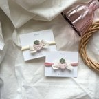 作品数量限定babypink ichigo ribbon head band ヘッドバンド ヘアバンド いちご 苺 リボン ベビー 