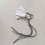 作品diamond shape linen triple gauze ribbon mask  (milk)