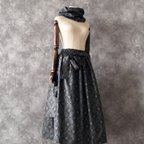 作品着物リメイクギャザースカート & スヌード〜四季で心地良い上質大島紬素材〜kimono remake gather skirt よかきもの