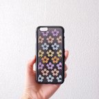 作品パステルフラワー iPhone6 クロスステッチ ケース