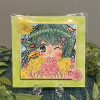 作品ミニ色紙『春を彩る人魚姫』