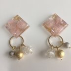 作品紫陽花の2wayピアス