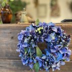 作品wreath  *紫陽花のリース