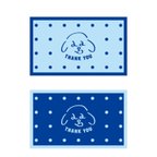 作品🐶犬のワンポイント🐶(水色×ブルー)メッセージカード/サンキューカード/ミニカード