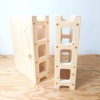 作品送料込【木製ぶろっく2個セット】木製 ブロック 棚 飾り棚 ラック 北欧 収納 木製ラック DIY