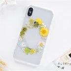 作品【多機種対応】 ＊本物のお花＊ 植物図鑑 押し花スマホケース iPhone15 iPhone14 iPhone13 AQUOS Xperia Galaxy Google Pixel