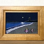 作品夏の思い出(刺繍絵)※2022年