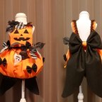 作品⑪ハロウィン 仮装 子供用エプロン コスプレ かぼちゃ カボチャ 魔女