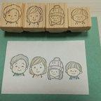 作品 hitochata様 オーダー品  ご家族似顔絵はんこ