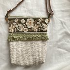 作品インド刺繍リボン×ヌビショルダーバック🌿