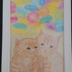 作品オーラと仲良し子猫(ミニサイズ)