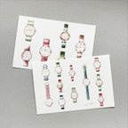 作品post card set -watches-