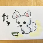 作品☆ 犬 ペット イラスト ポストカード☆ オーダー 