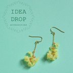 作品菜の花のピアス/イヤリング/樹脂ピアス/樹脂イヤリング