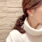 作品＊再販8＊日常に幸せのエッセンスを＊大粒コットンパールの美人イヤリング＊big cream cotton beauty earring…