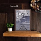 作品【送料無料】南国の風景☆HAWAII No.484　                         フレーム付    A4サイズ