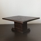 作品【ミニチュア家具】  重厚感のあるダイニングテーブル