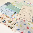 作品〔名入れ可〕切り替えガーゼハンカチ☆3枚セット☆男のコ