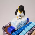 作品ペンギン親子のからくり玩具