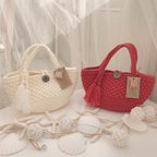 作品送料無料❣︎タッセルつきニットBag