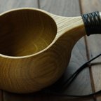 作品木のマグカップ　ククサ　KUKSA07　オーク材　キャンプ　アウトドア