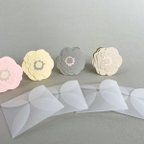 作品芍薬をイメージしたミニメッセージカード・半透明の封筒付 / 全4色