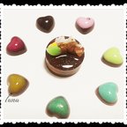 作品(再販)ハートチョコピアスorイヤリング