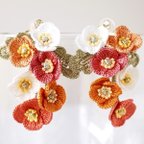 作品poppy【Earrings】／ポピーの耳飾り